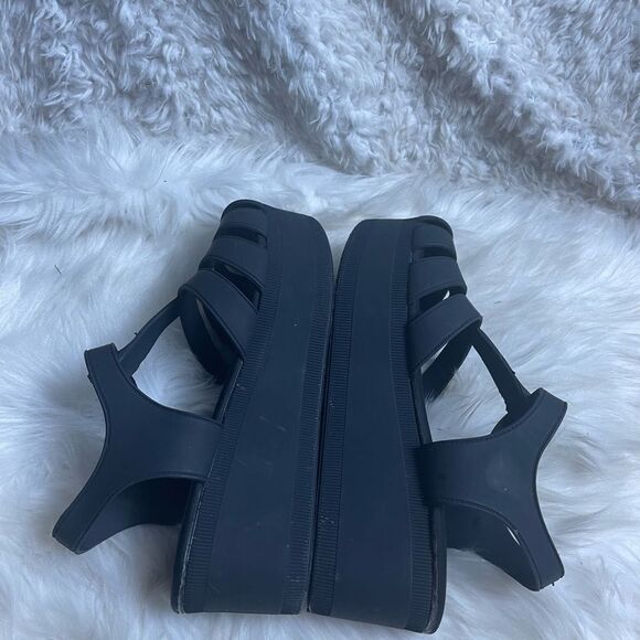 Jeffrey CAMPBELL Candied Black MattePlatform Sandals SZ 8 - Picture 6 of 11